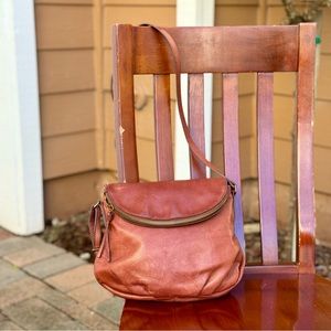 Margot Genuine Leather Saddle/Hobo Crossbody Bag